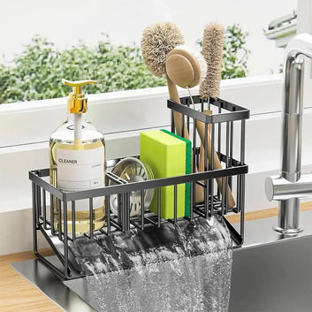 Kitchen Accessories No-Punch Wall Mounted Organizer Dish & Sink Shelf Kitchen Shelf Rag Storage Drainage Shelf No-Punch Storage