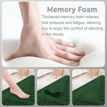 Non Slip Bath Mat Soft Black Memory Foam Bath Mat Water Absorbent Washable Rugs for for Bathroom Bedroom Bath Mat Dark Dlue