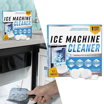 Ice Machine Cleaner Tablets 12X Active Cleaning Tablets For Fridge Ice Machine Washing Tabs Nickel Safe Countertop Freezer Scale