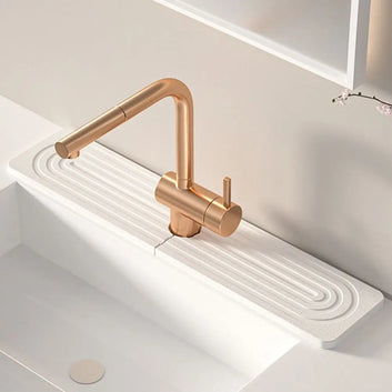 2pcs/set Diatomite Faucet Draining Mat Non-Slip Splash Drying Mat Multi-function Non-Slip Absorbent Pad