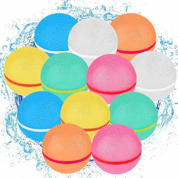 6pcs Reusable Silicone Magnetic Water Ball Reusable Water Balloons Pool Games Pool Toys Inflatable Pool Toys Water Game
