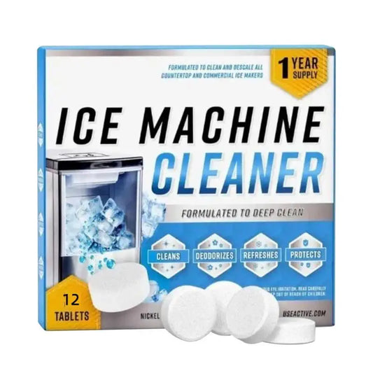 Ice Machine Cleaner Tablets 12X Active Cleaning Tablets For Fridge Ice Machine Washing Tabs Nickel Safe Countertop Freezer Scale