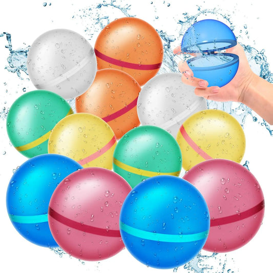 6pcs Reusable Silicone Magnetic Water Ball Reusable Water Balloons Pool Games Pool Toys Inflatable Pool Toys Water Game