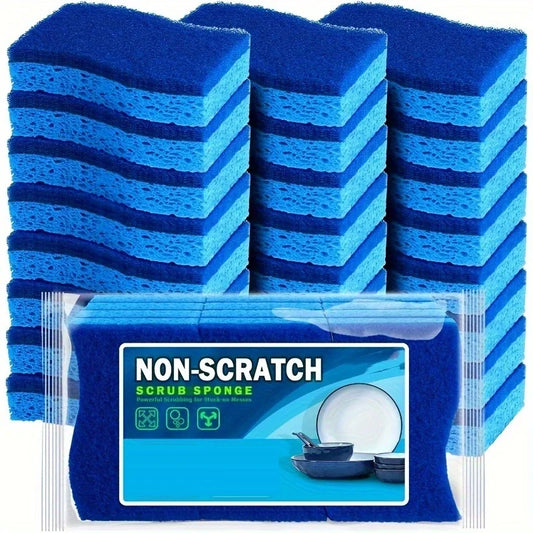 6/12Pcs Sponges Kitchen NonScratch Scrub Dish Sponge Safe on NonStick Cookware Dual Sided Cleaning Sponges for Kitchen supplies